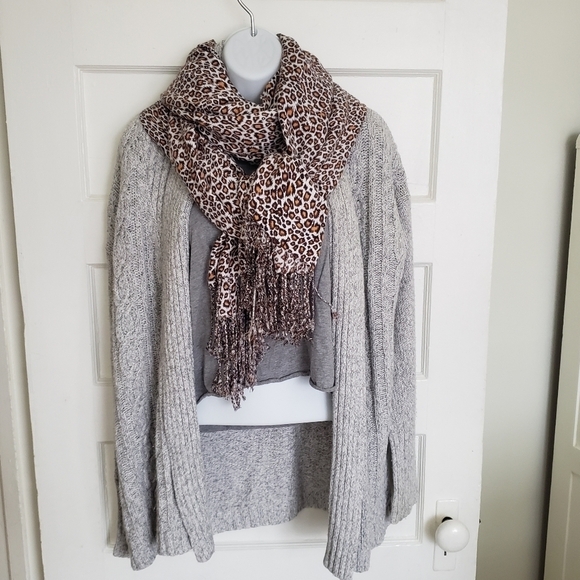 ANIMAL LEOPARD PPRINT LONG SCARF WRAP SHOULDER COVER COTTON* O/S - Picture 4 of 10